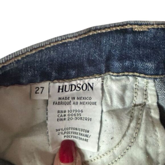 NWT Hudson Jeans Womens 27 Blue Nico Mid Rise SS Ankle Blue Falls - Picture 13 of 16